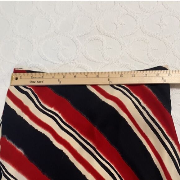 Lafayette 148 New York 100% Silk Black Red Tan Long Flowy Skirt Women Size 4 - Picture 14 of 15